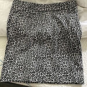 Michael Kors leopard print black and white skirt